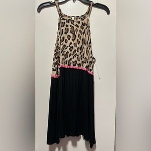 NWOT leopard and black tunic tank - fits like a 1X